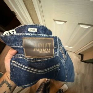 Ariat Indigo Denim Jeans with Leather Patch